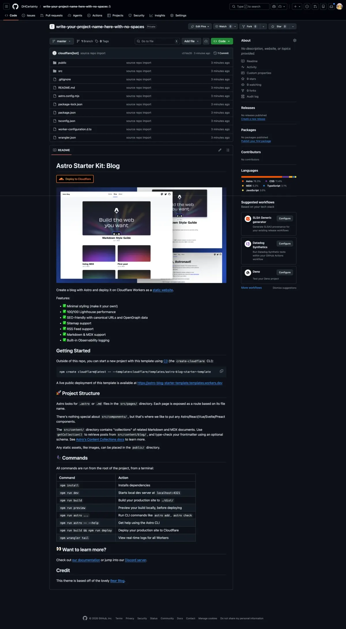 GitHub repository page with the green Code button